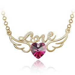 Collar Corazón de Cristal con Alas de Ángel - Símbolo de Amor - Image 22