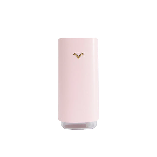Light blue aromatherapy machine and projection humidifier with a gold 'V' logo and translucent base. - Image 6