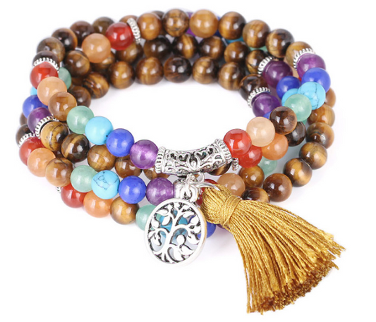 Pulsera artesanal de cuentas de 6mm