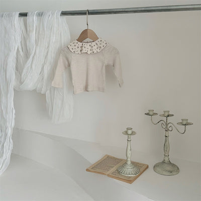 Blusa Infantil de Manga Larga con Cuello Volante y Estampado Floral - Image 11