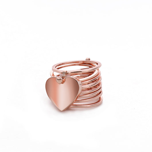 Pulsera Anillo de Corazón 2 en 1 para Mujer - Image 4