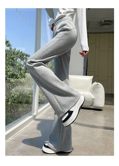 Pantalones Deportivos Acampanados Forrados en Fleece para Mujer - Cintura Alta Reductora - Image 33