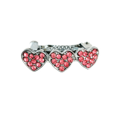Pasadores Corazón Melocotón con Strass para Mascotas - Image 5