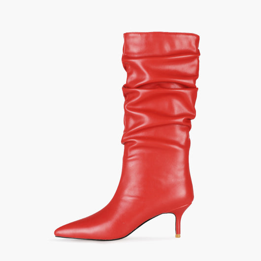 Botas Stiletto Plisadas de Moda Otoñal - Tacón Alto Elegante - Image 17