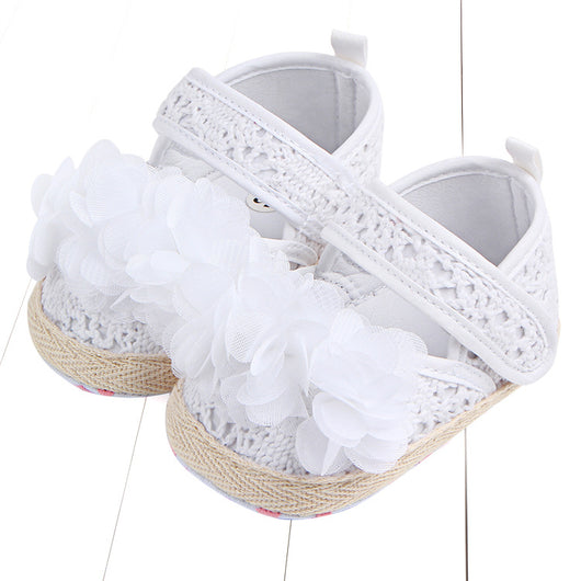 Zapatos de Lino Suave para Bebé con Suela Flexible y Diseño Floral - Image 8