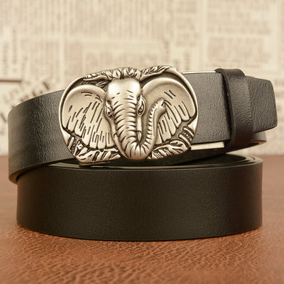 Cinturón de Cuero Automático Elephant - Casual y Versátil