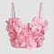 Top Bandeau Floral con Brillantes Dopamina