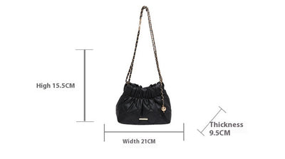 Bolso de Hombro con Cadena y Bordado de Diamantes para Mujer - Image 10
