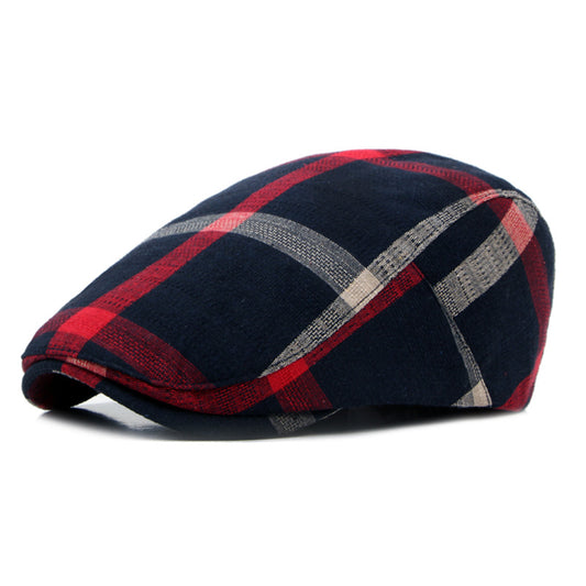 Gorra Clásica a Cuadros Estilo Británico para Hombre