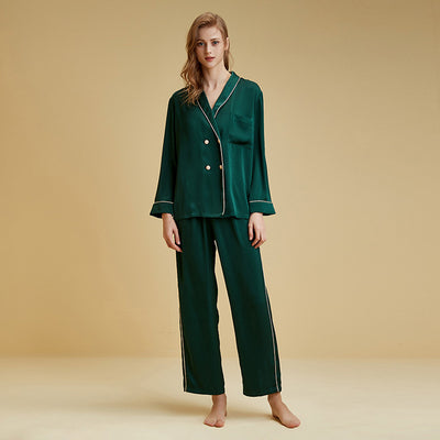 Pijama Largo de Seda Hielo Premium - Conjunto Elegante y Transpirable - Image 6