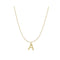 S925 sterling Plateado vintage 26 letter necklace A