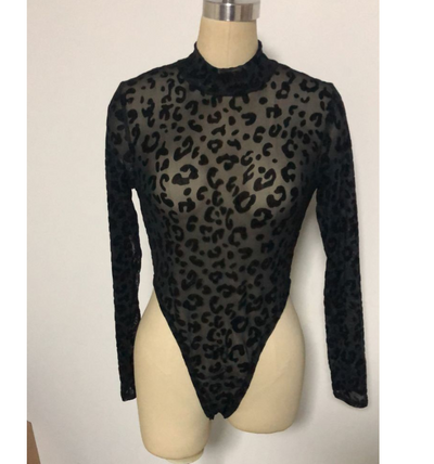 Body de Malla Leopardo Negro - Image 14