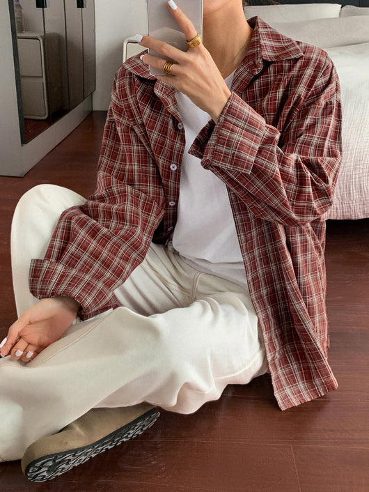 Camisa Abrigo Casual de Manga Larga para Mujer - Estilo Vacacional - Image 9