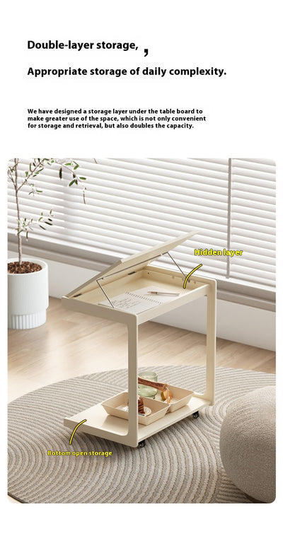 Mesa Auxiliar de Madera Maciza con Almacenamiento Removible - Image 33