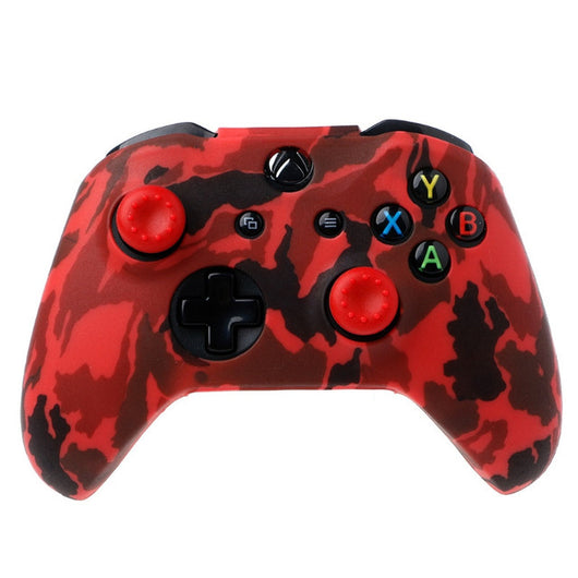 White silicone sleeve for game controller with colorful graffiti pattern, includes two rainbow thumbstick caps. - Image 25
