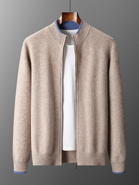 Conjunto de Sweater Tejido con Cuello Semicerrado y Cierre de Cremallera - Image 5
