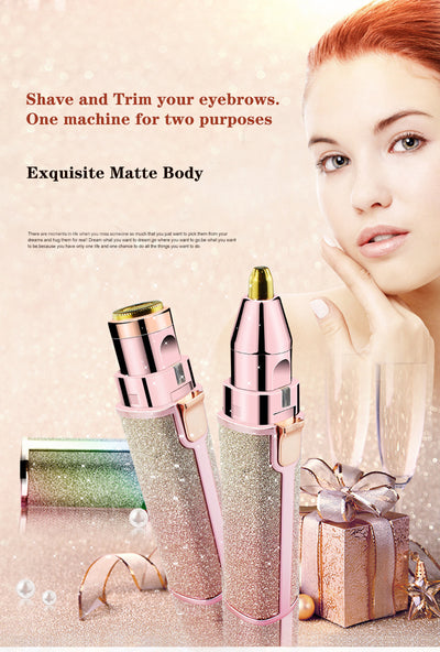 Depiladora Eléctrica Compacta con Diseño de Labial y Perfilador de Cejas Automático - Image 11