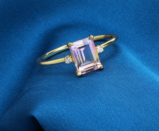 Anillo de Plata 925 Octagonal con Amatista para Mujer - Image 6