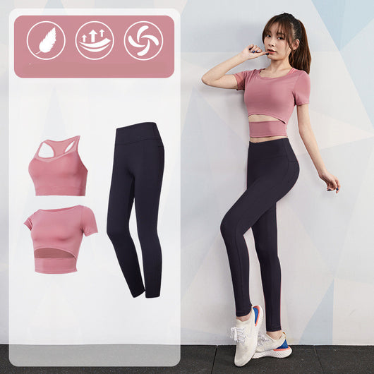 Conjunto Deportivo de 3 Piezas Ajustado de Secado Rápido para Running - Image 13