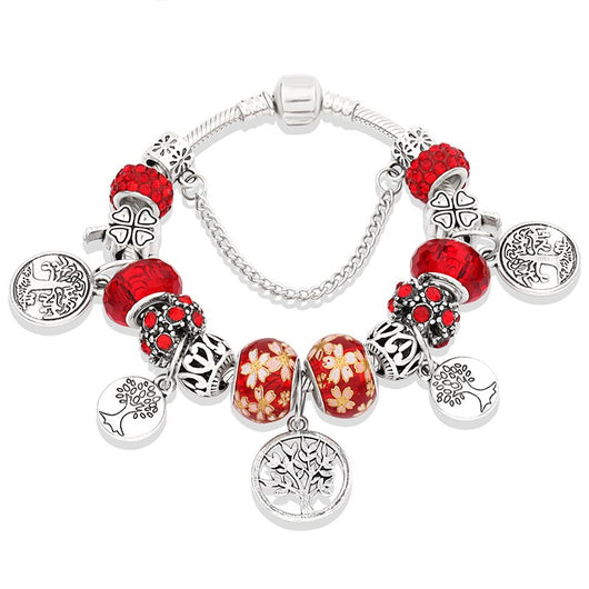Pulsera de flores con hojas pintadas - Image 21