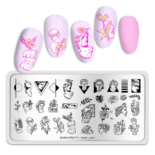 Plantilla de Transferencia para Diseño de Uñas en Acero Inoxidable