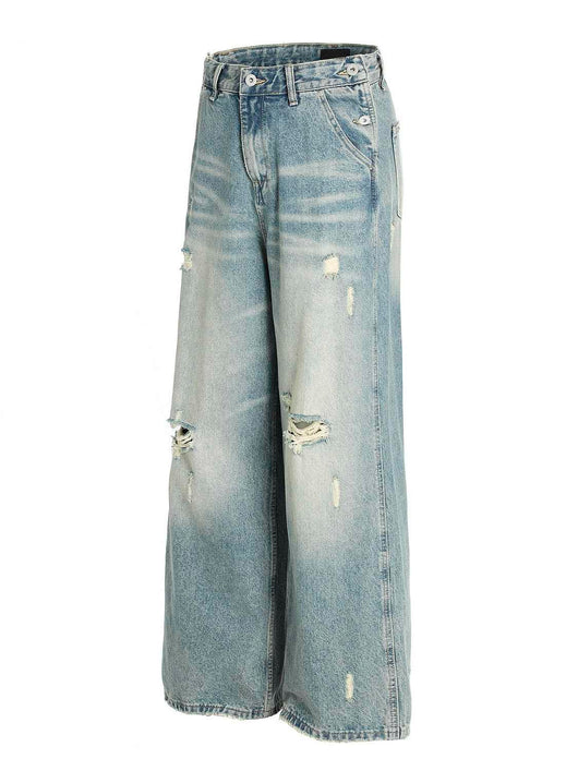 Jeans Rectos Holgados con Rotos Lavado Agua - Verano - Image 5