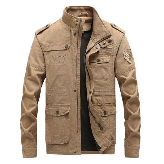 Chaqueta de Trabajo Casual Talla Grande en Algodón Lavable para Hombre