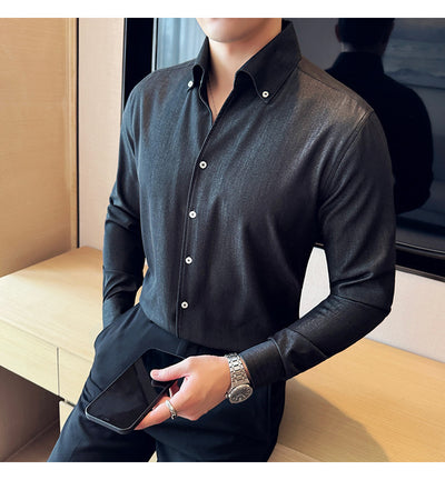 Camisa Denim de Manga Larga para Hombre - Image 12