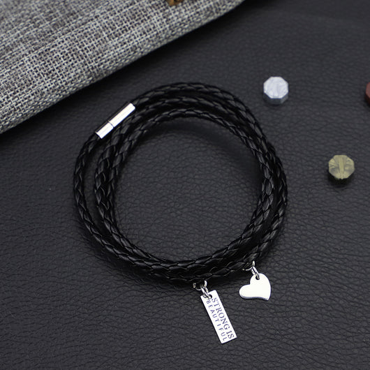 Conjunto de Plata Esterlina 925: Pulsera Robusta y Dije Corazón - Image 4