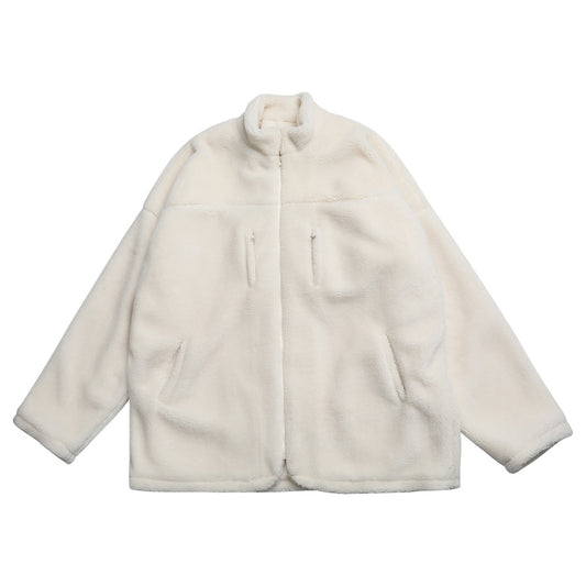 Abrigo de Lana Esponjoso Invierno Pareja Unisex Algodón Suelto