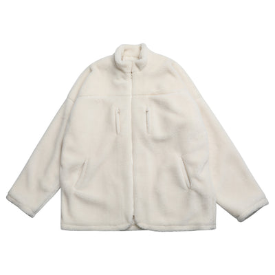 Abrigo de Lana Esponjoso Invierno Pareja Unisex Algodón Suelto