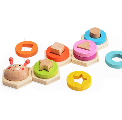 Puzzle de Formas de Madera para Apilar y Clasificar - Image 11