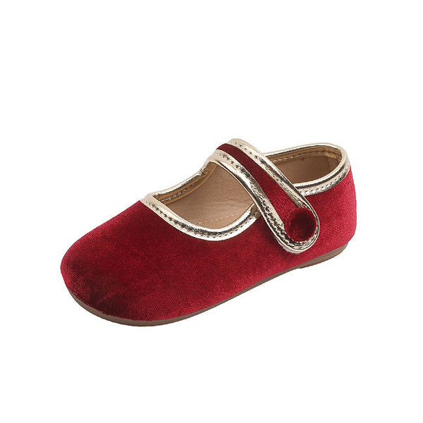 Zapatos Princesa Clásicos de Cuero Suave con Punta Cerrada