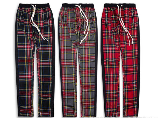 Pantalones Casuales de Cuadros con Cierre para Otoño e Invierno - Image 11