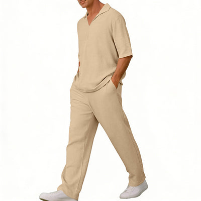 Traje Ejecutivo de Manga Corta con Solapa y Pantalón - Image 14