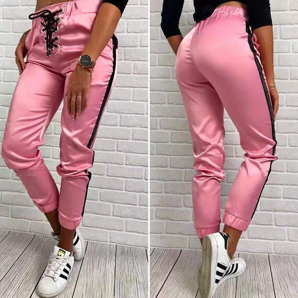 Pantalones Trendy con Costuras de Contraste