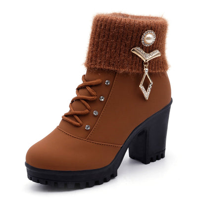 Botas Martin para Mujer - Tacón Alto Cálido Otoño Invierno - Image 7