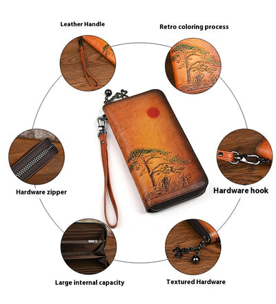 Cartera Larga de Cuero para Mujer Amanecer - Image 9
