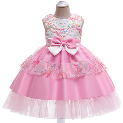 Vestido Princesa de Encaje Mesh sin Mangas para Niñas - Image 18