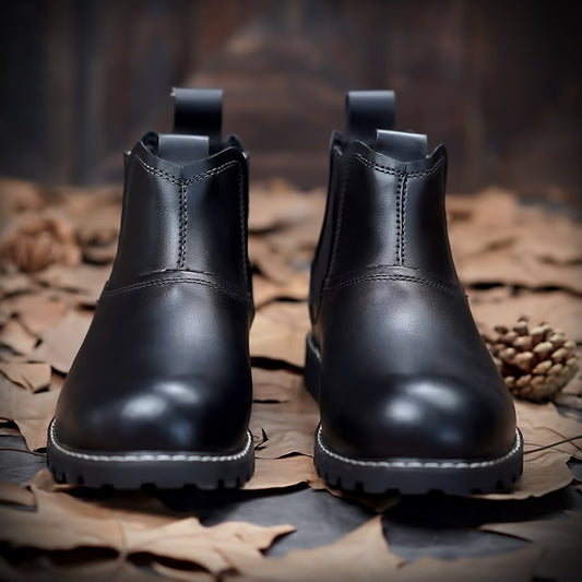 Botas de Cuero para Hombre con Punta Redonda - Calzado de Senderismo Resistente - Image 2