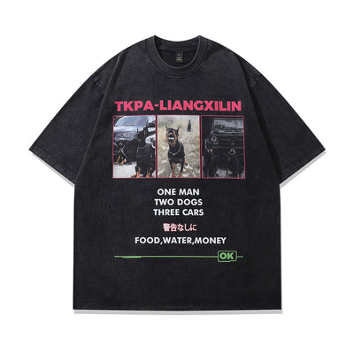 Camiseta Oversized Hip Hop Streetwear Unisex con Estampa Divertida Doberman - Image 8