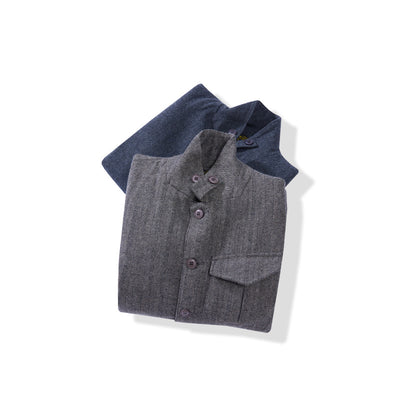 Chaqueta de Lana Gruesa Espiga Retro para Hombre - Image 15