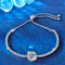 Pulsera Plateada para Mujer con Circonitas Brillantes Estilo Estrellado