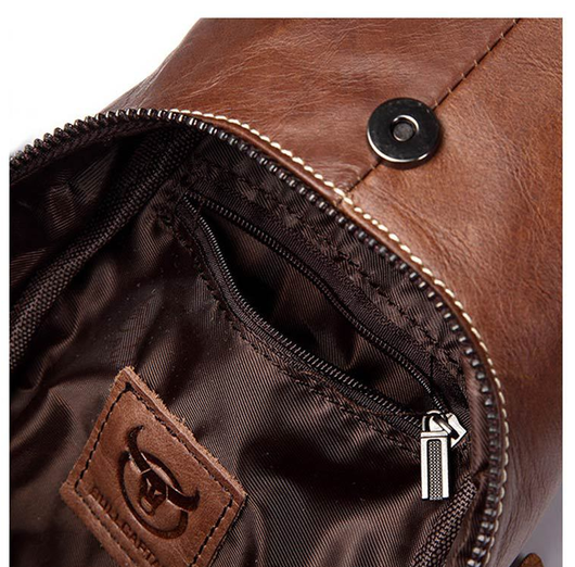 Bolsa de Pecho de Cuero para Hombre - Bandolera Crossbody - Image 2