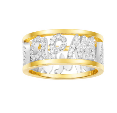 Anillo de Pareja en Plata de Ley con Cristal y Diamante - Image 7