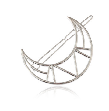 Pasador de Cabello Geométrico Estrella y Luna - Diseño Minimalista Europa América - Image 5