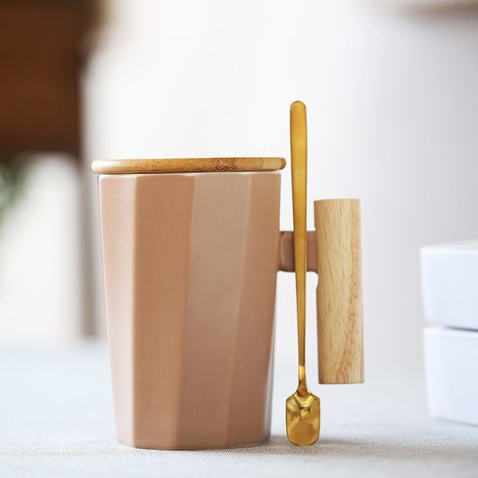 Taza de Cerámica Recta con Asa de Madera - Image 21