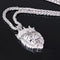 Europe and the United States selling diamond crown lion hip-hop luminous necklaces men Unisex Dorado-plated hiphop luminous Pendant Plateado