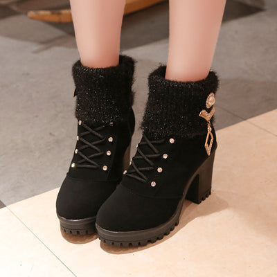 Botas Martin para Mujer - Tacón Alto Cálido Otoño Invierno - Image 5
