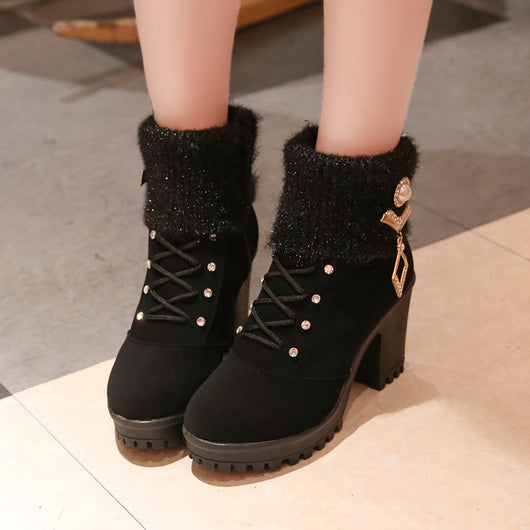 Botas Martin para Mujer - Tacón Alto Cálido Otoño Invierno - Image 5